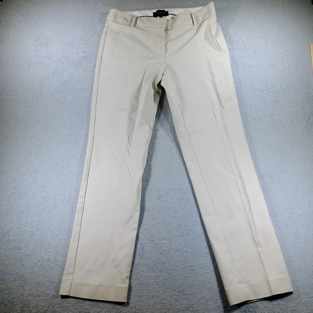 Talbots Womens Newport Pants Beige 6 Straight Leg Stretch Dress Pants